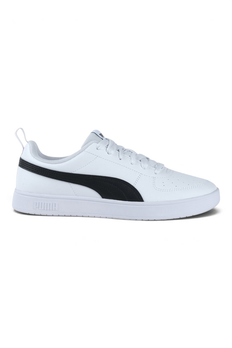 Sporline Puma Rickie beyaz ve siyah detaylı erkek tekstil sneaker ayakkabı