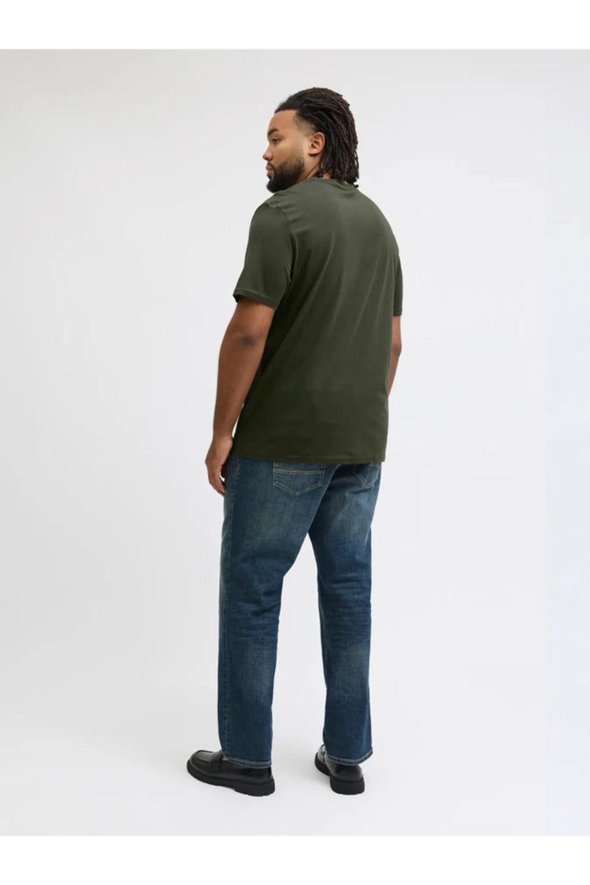 JACK&JONES JJESTAR JJ TEE SS NOOS PLS 12243625 - Koyu Yeşil