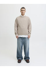 Jack & Jones Ollie Erkek Triko Kazak 12278924 - Gri / Mavi