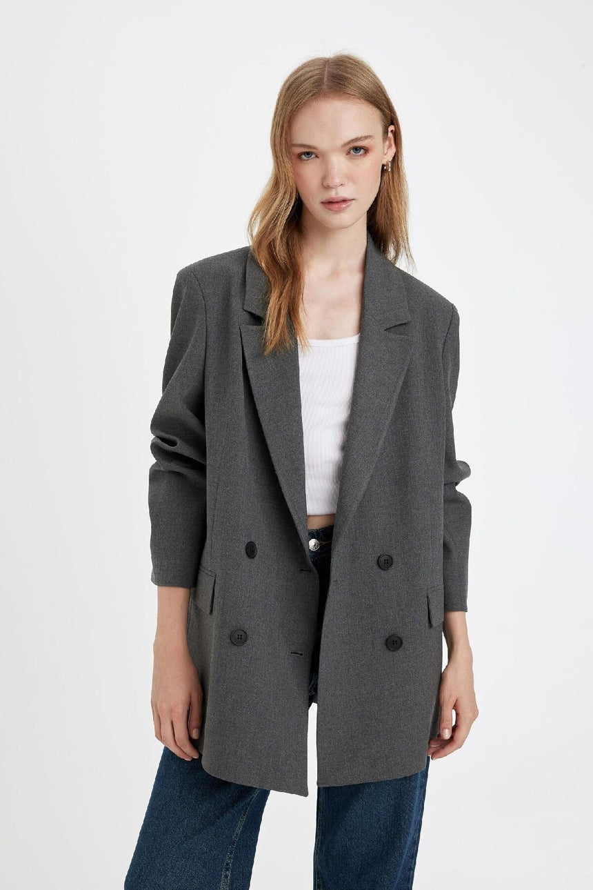 Defacto Kadın Blazer C2575Ax - Antrasit
