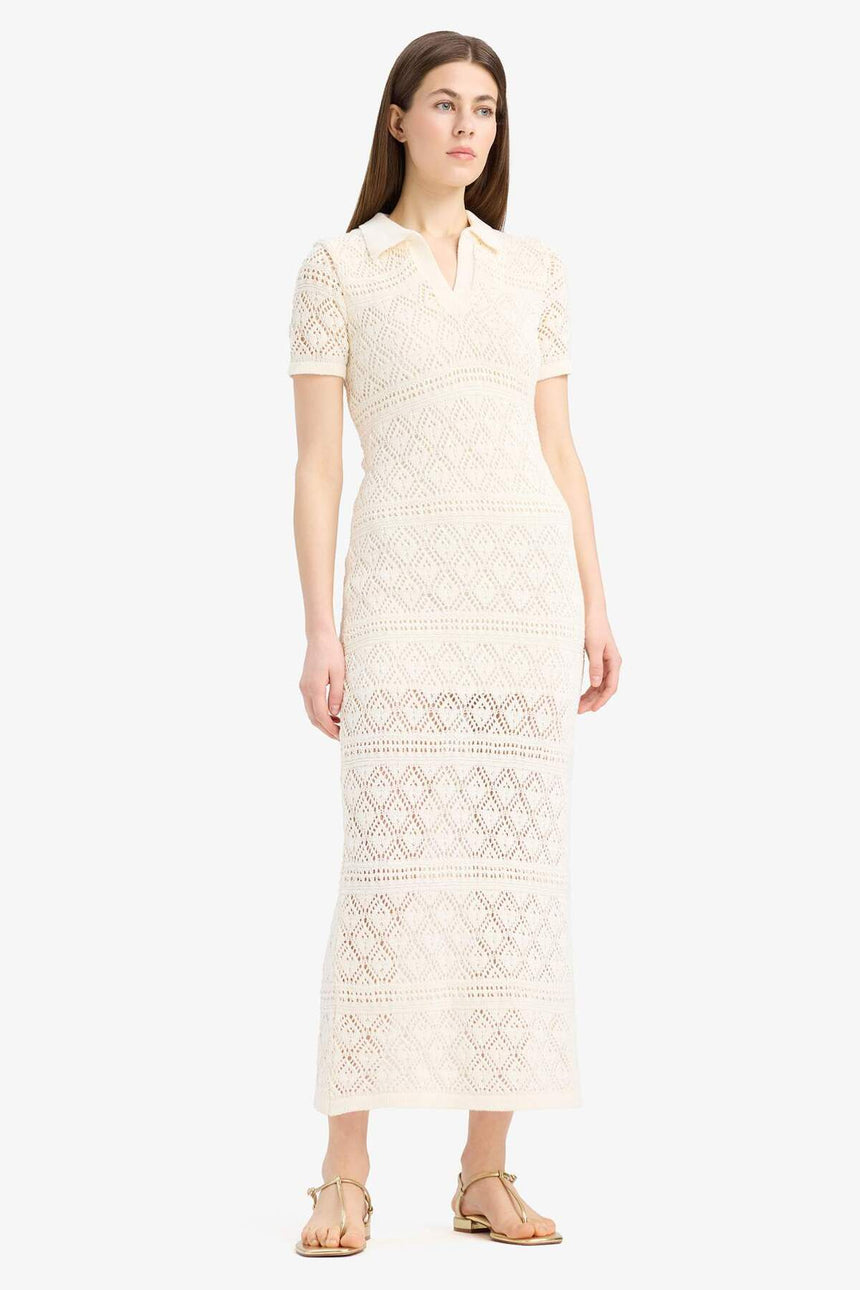 Defacto Kadın Dress E8859Ax - Ekru