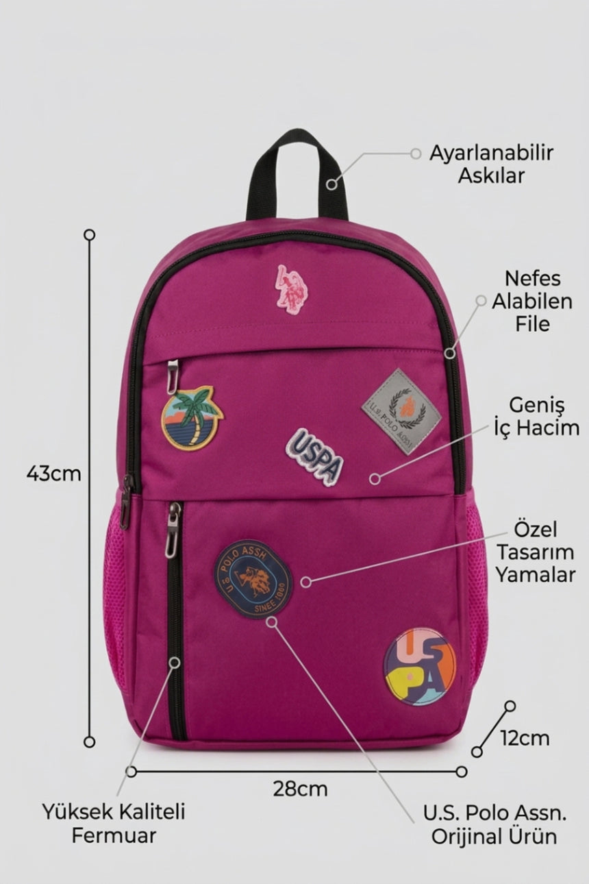 U.S. Polo Assn. Kız Çocuk Sırt Çantası 26039 - Koyu Fuşya
