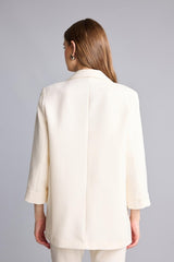 DeFacto Kadın Blazer Ceket C3215AX - Beyaz