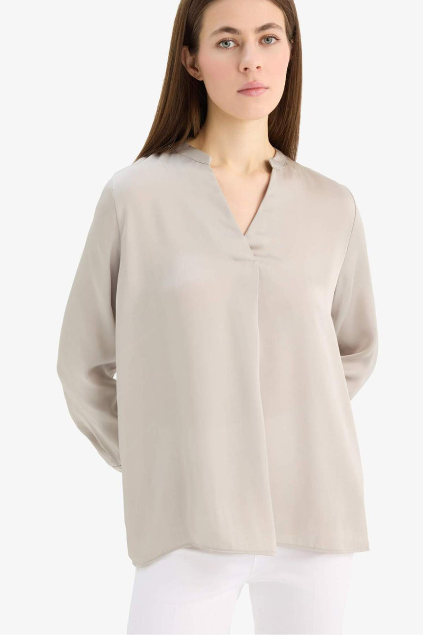 Defacto Kadın Woven Top C3217Ax - Açık Kahve