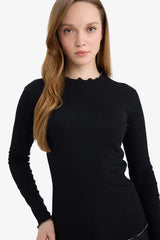 Defacto Kadın Knitted E9540AX - Siyah