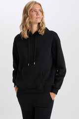 Defacto Kadın Sweat Shirt W8071Az - Siyah
