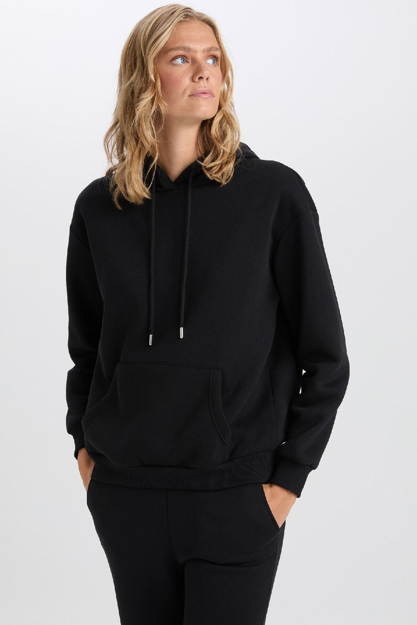 Defacto Kadın Sweat Shirt W8071Az - Siyah