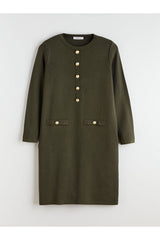 LC Waikiki Kadın Elbise W5JT39D8 - Koyu Yeşil