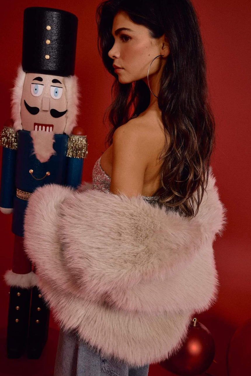 Defacto Kadın Faux Fur F2606Ax - Ekru