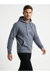 JACK&JONES PLUS JJESOHO SWEAT HOOD NOOS PLS 12279516 - Koyu Gri