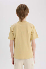 DeFacto E3743A8 Çocuk T-Shirt - Açık Kahve