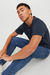 Jack & Jones Organic Basic Erkek T-Shirt 12156101 - Koyu Lacivert