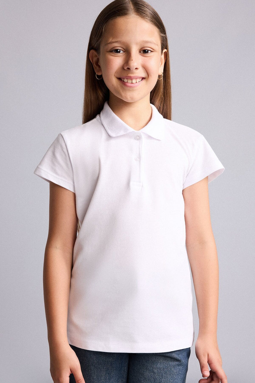 Defacto Çocuk Short Sleeve Polo T-Shirt I0427A6 - Beyaz