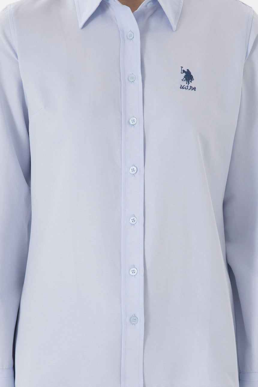 US POLO ASSN BAYAN DOKUMA GÖMLEK 2086493 - AÇIK MAVİ
