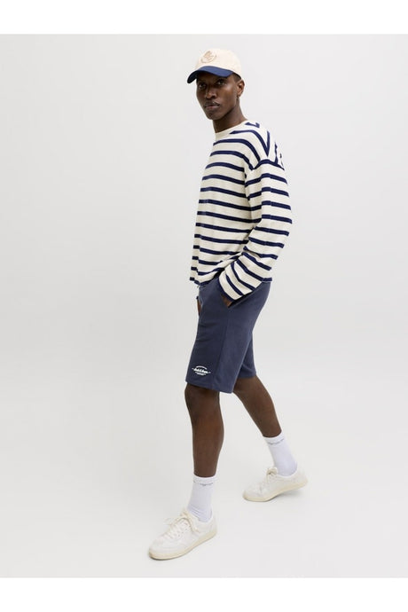 JACK&JONES JPSTGORDON BRANDON SWEAT SHORTS MID 12292136 - Koyu Lacivert