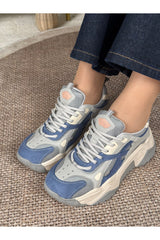 Eysha Noctra Mavi Gri Kadın Sneaker