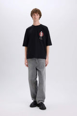 Defacto Erkek T-Shirt B5528Ax - Siyah
