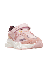 Sporline Vicco pudra pembe tekstil çocuk sneaker, cırt cırtlı ve kalın tabanlı günlük spor ayakkabı