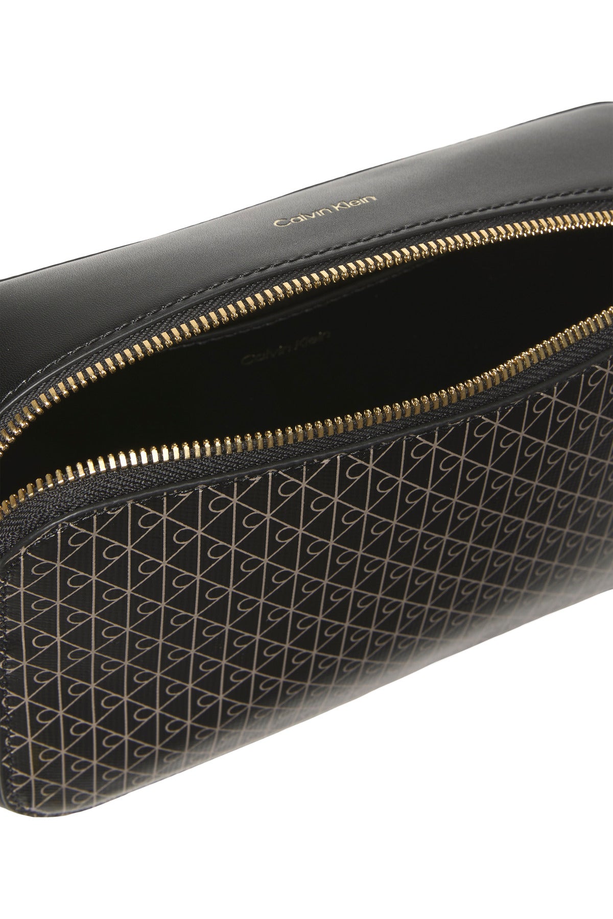 Calvin Klein Emblem AOP Elongated Camera Bag Kadın Omuz Çantası LV04F3268G - Siyah