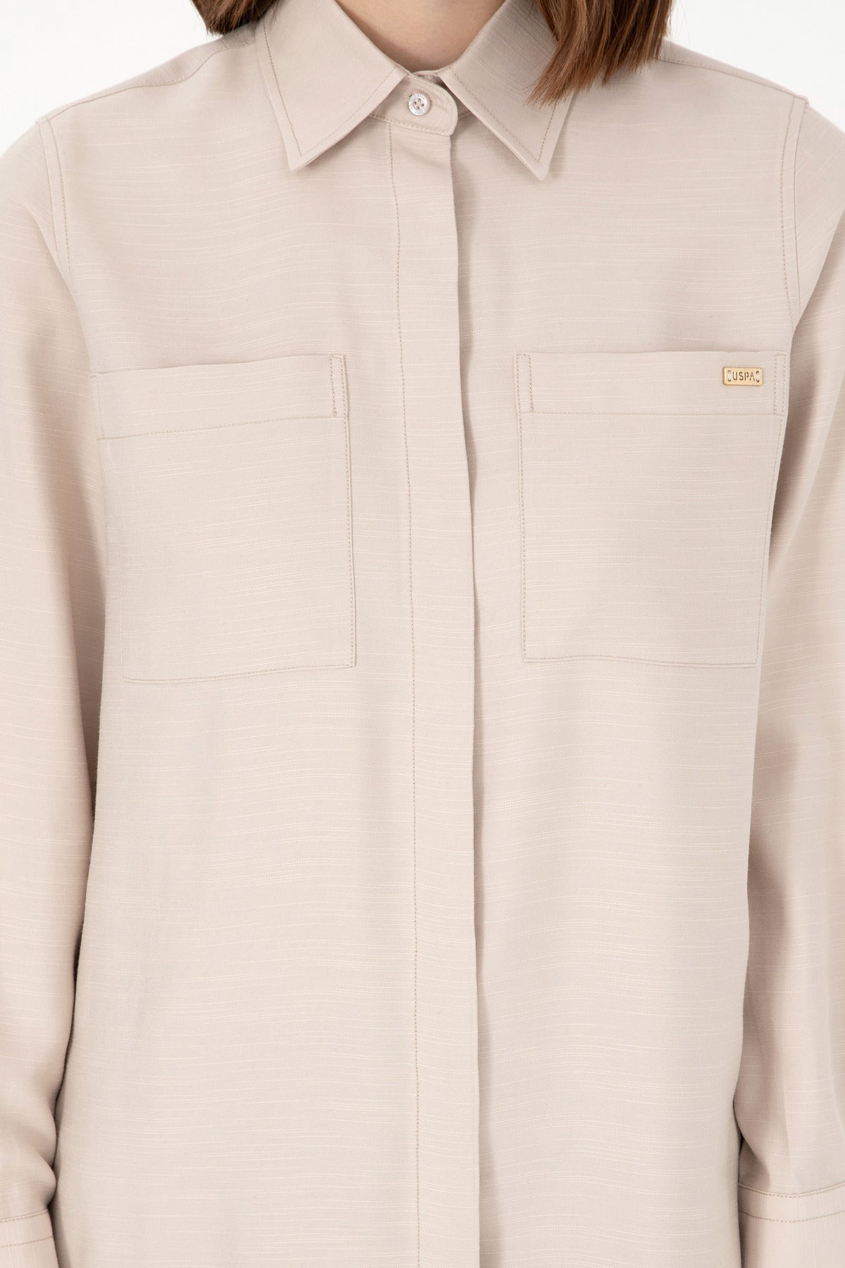 U.S. Polo Assn. Kadın Tunik 1989526 - Gri / Bej / Krem