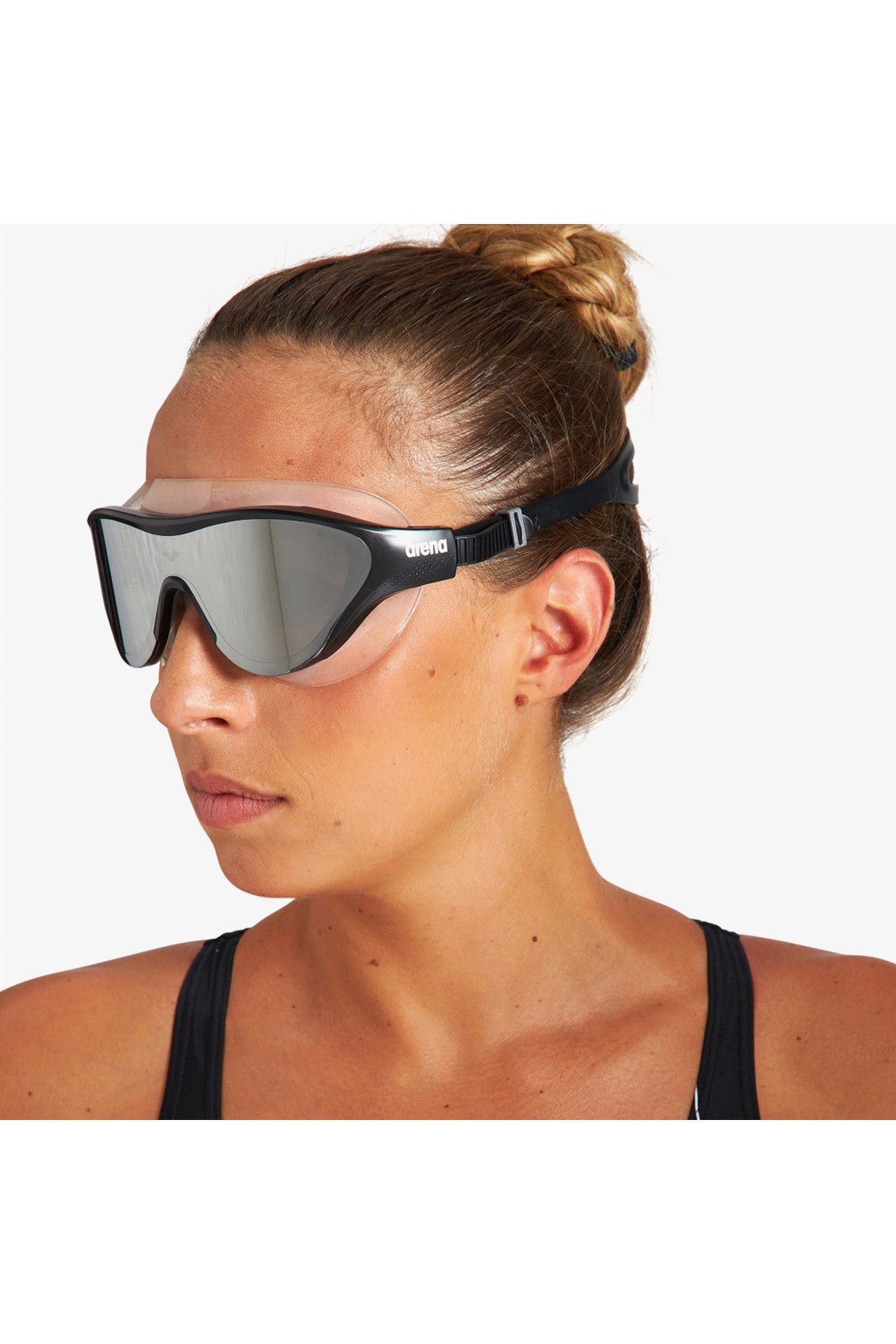 Arena The One Mask Mirror Unisex Yüzücü Gözlüğü 004308101 - Siyah