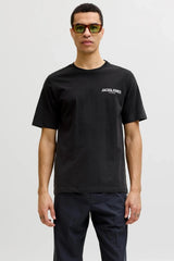 JACK&JONES JPRBLAOSCAR SS TEE FST PLS 12302519 - Siyah
