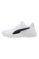 Sporline Puma Trinity 2 LT beyaz ve siyah detaylı unisex spor ayakkabı, yan profil görünümü