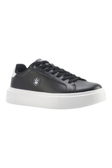 Sporline Lumberjack Clean siyah erkek sneaker, tekstil ve PU malzeme kombinasyonu ile günlük spor ayakkabı tasarımı.