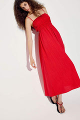 Defacto Kadın Short Sleeve Woven Dress C9236Ax - Kırmızı