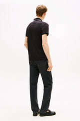 Tommy Hilfiger Erkek LIQUID COTTON TIPPED SLIM POLO MW0MW43144 - Siyah