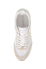 Sporline Guess kadın beyaz poliüretan sneaker, üstten görünüm