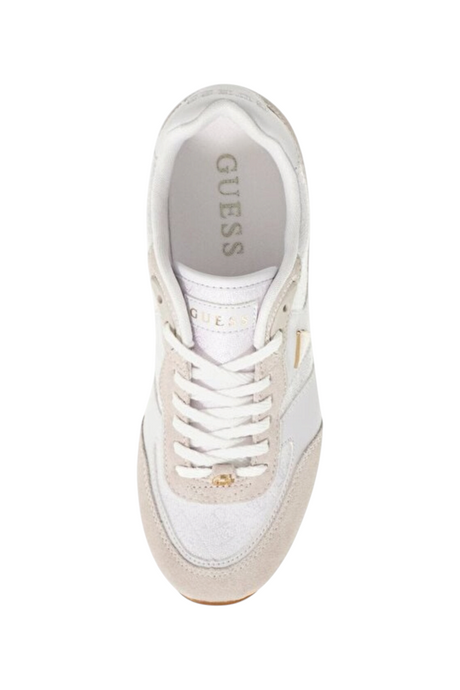 Sporline Guess kadın beyaz poliüretan sneaker, üstten görünüm