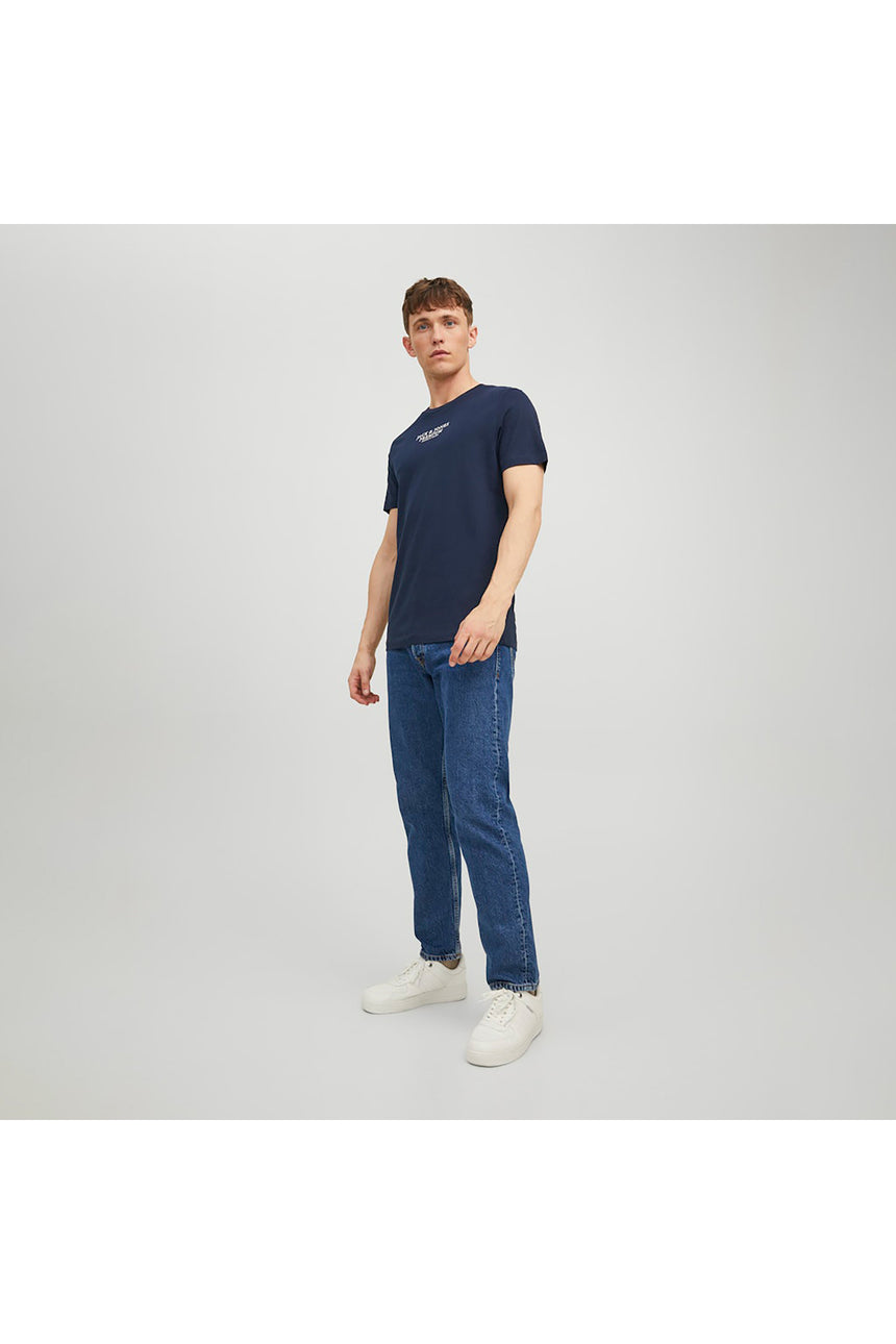 JACK&JONES JPRBLUARCHIE SS TEE CREW NECK NOOS 12217167 - Koyu Lacivert