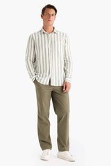 Defacto Erkek Long Sleeve Shirt D6114AX - Açık Yeşil