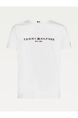 Tommy Hilfiger ERKEK CORE TOMMY LOGO TEE MW0MW11465 - Beyaz