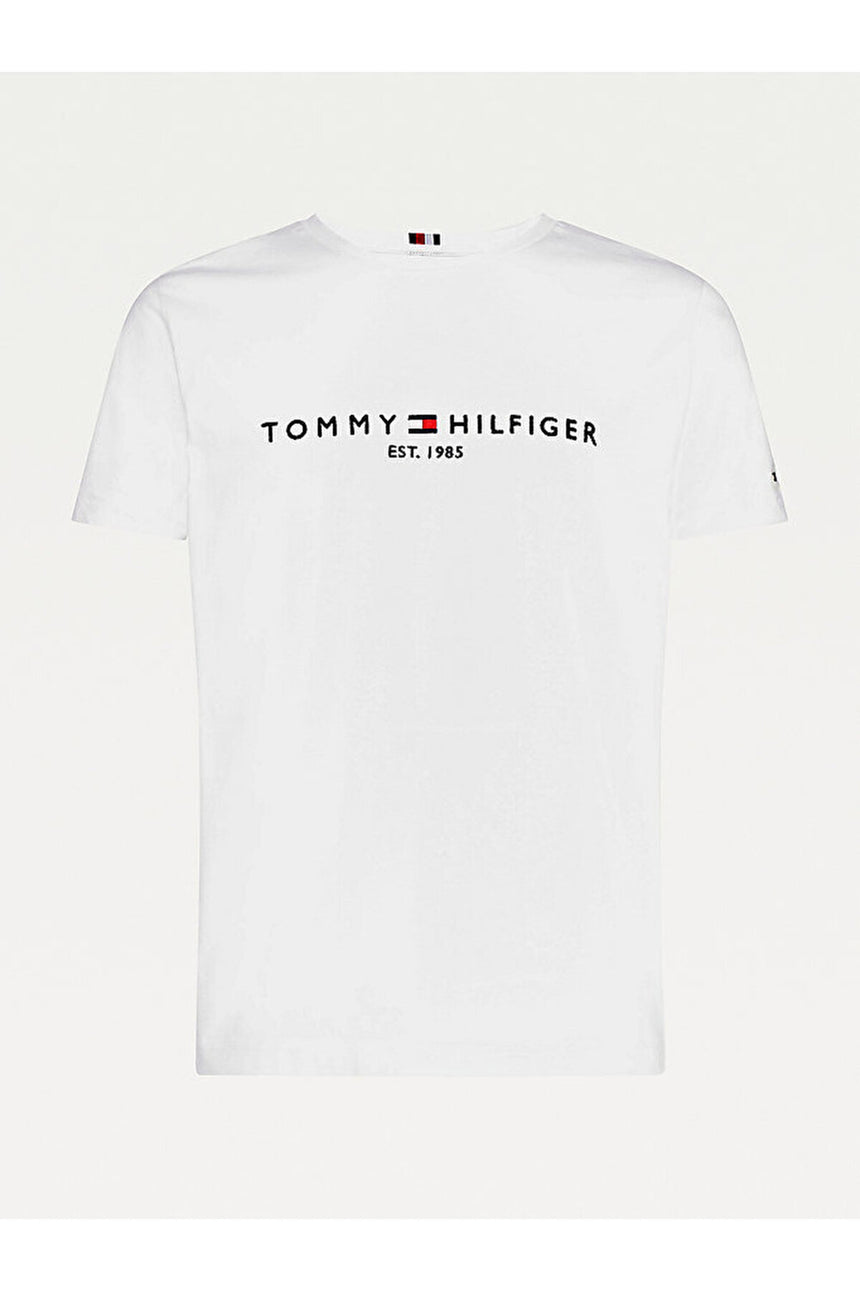 Tommy Hilfiger ERKEK CORE TOMMY LOGO TEE MW0MW11465 - Beyaz