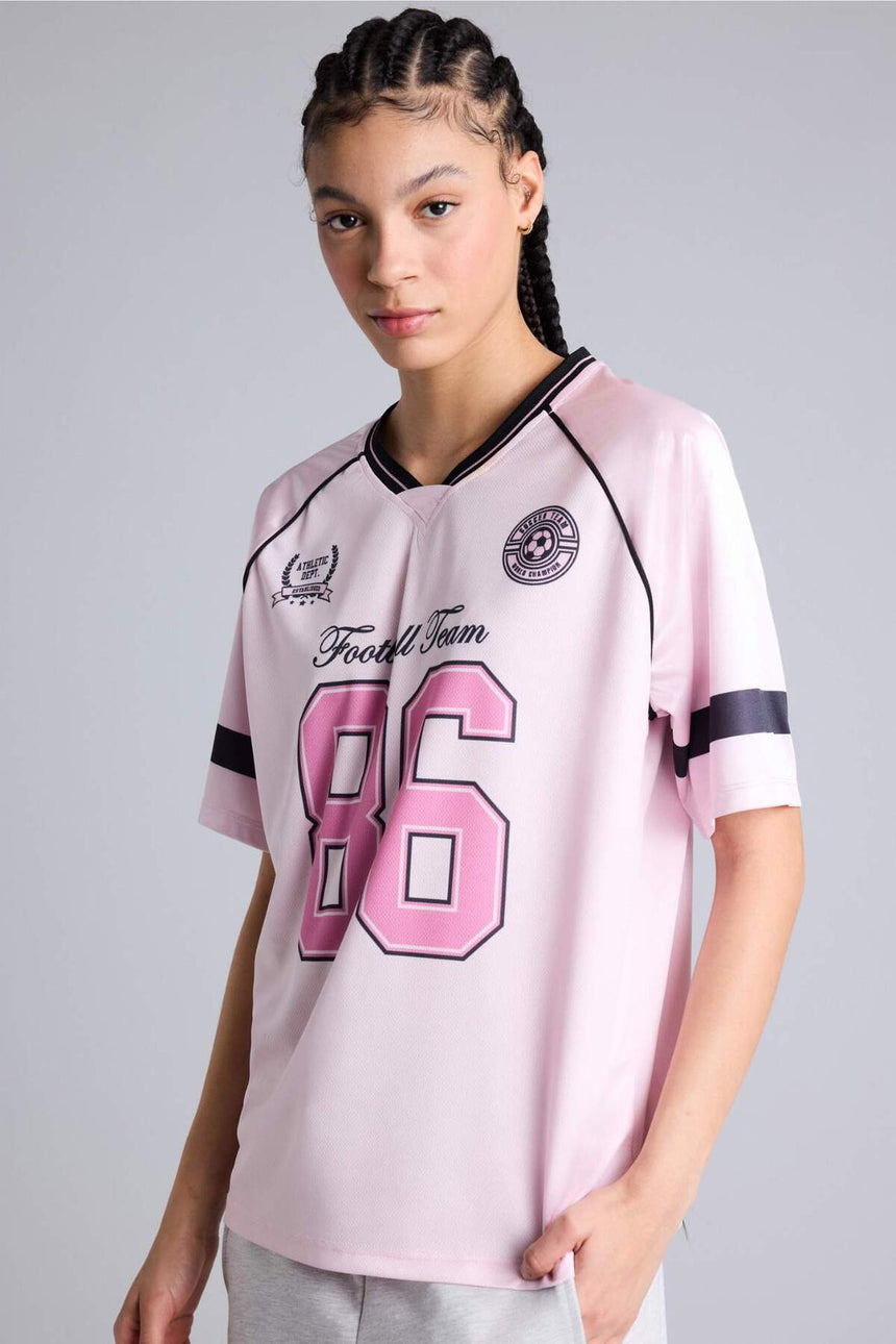 Defacto Kadın Short Sleeve T-Shirt G6228AX - Açık Pembe