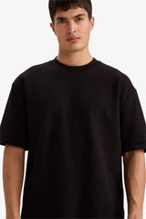 DeFacto F9856AX Erkek T-Shirt - Siyah
