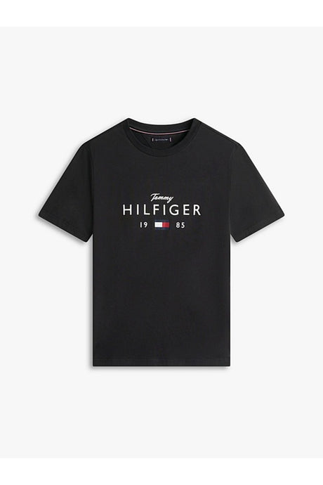 Tommy Hilfiger Erkek BRAND LOVE BIG HILFIGER TEE MW0MW41455 - Siyah