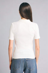 Defacto KADIN T-Shirt E6577AX - Ekru