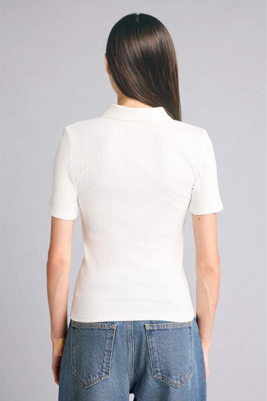 Defacto KADIN T-Shirt E6577AX - Ekru