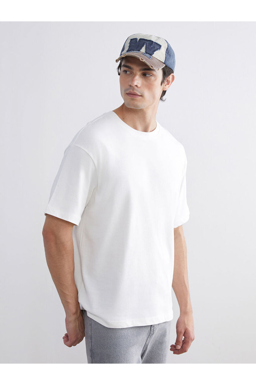 LC Waikiki Erkek Kısa Kollu T-Shirt W5M519B8 - Ekru