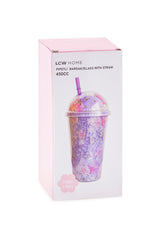 LC Waikiki Home Çiçek Desenli Çift Cidarlı Pipetli Bardak S6DM02B8 - Karışık