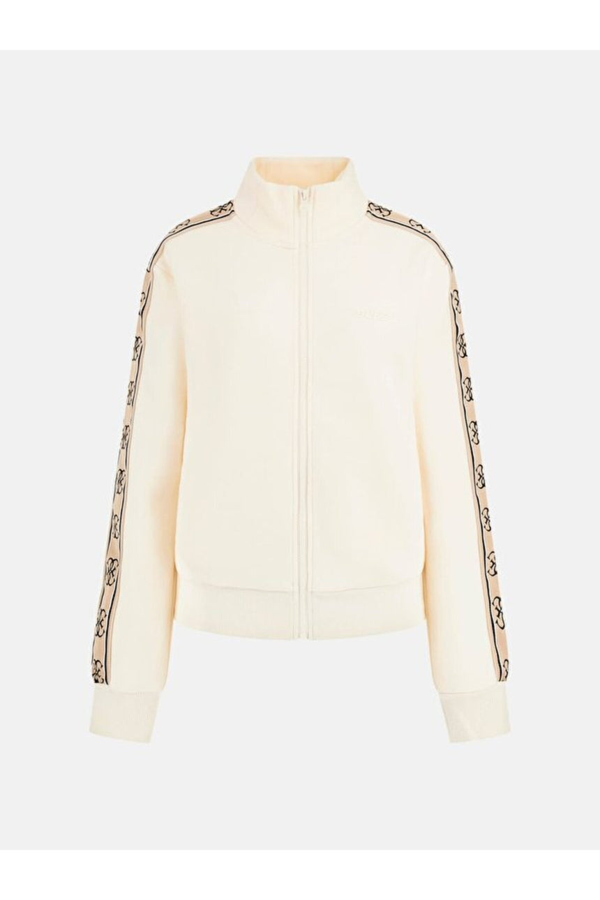 GUESS KADIN BRITNEY FULL ZIP SWE V2YQ16KB3P2 - Krem