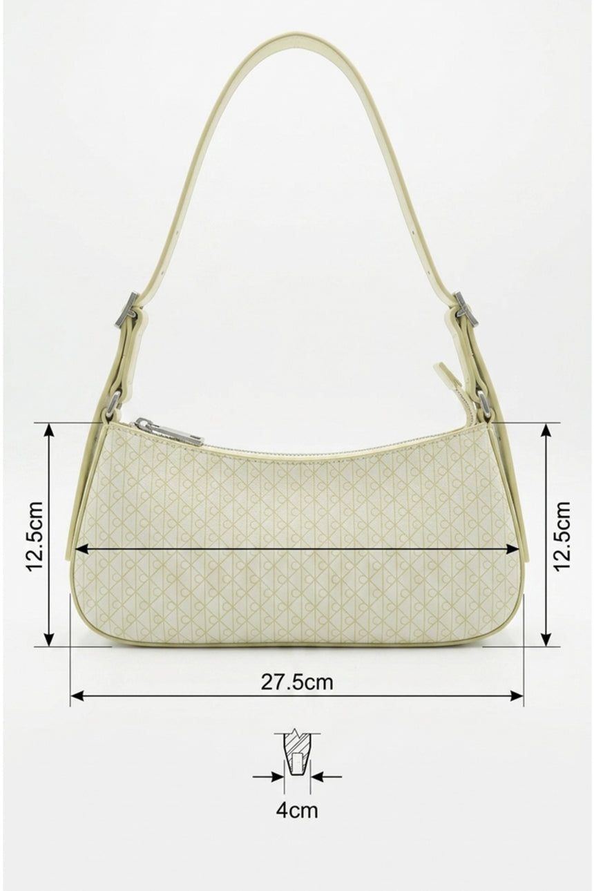 Calvin Klein Kadın EMBLEM AOP SMALL SHOULDER BAG LV04F3324G - Yeşil