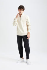 Defacto Erkek Sweat Shirt X7405AZ - Kahverengi / Kum Beji
