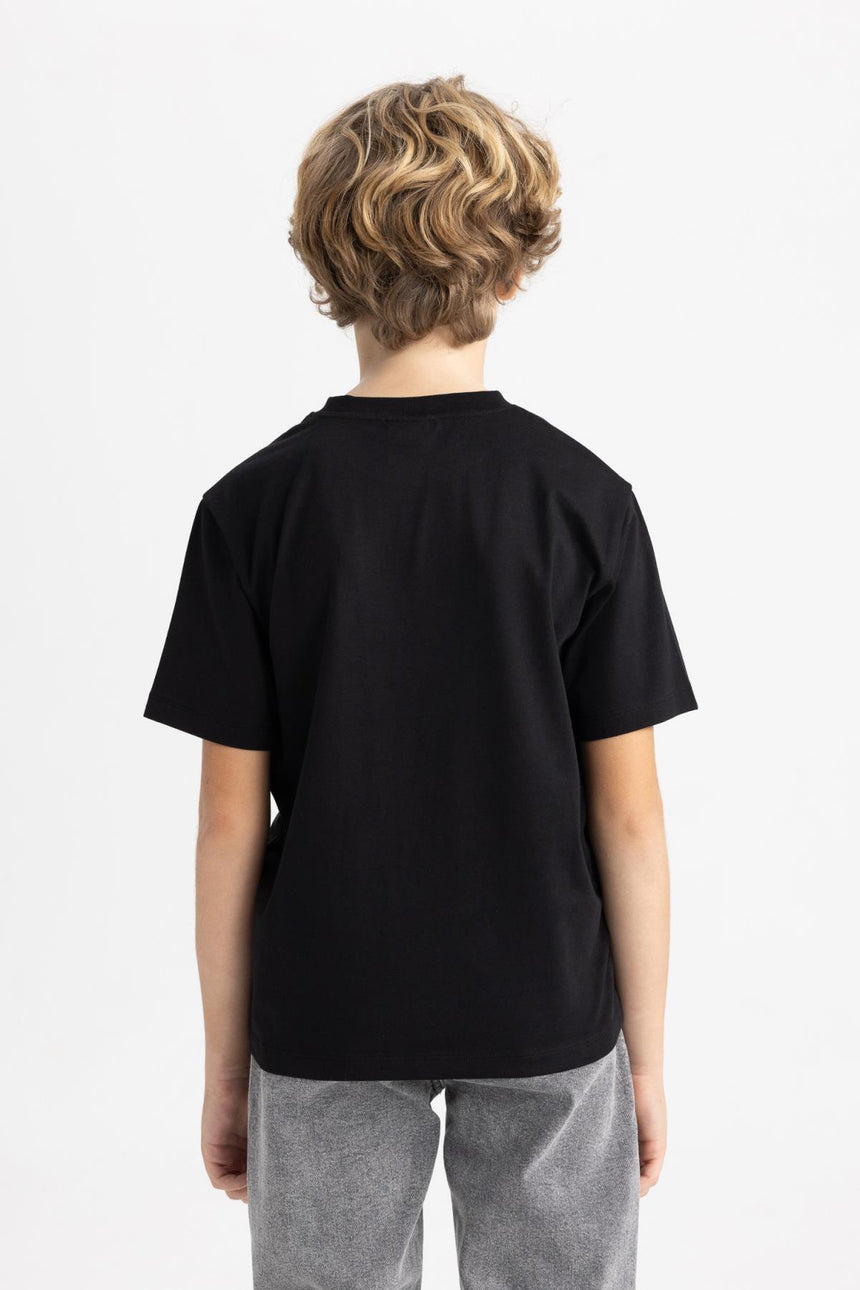Defacto Çocuk Short Sleeve T-Shirt K1687A6 - Siyah