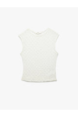 KOTON KADIN BLOUSE SS 5SAK70024UK - Ekru