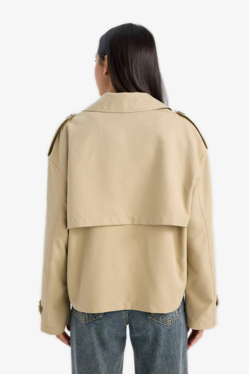 Defacto Kadın Trenchcoat E8581Ax - Koyu Yeşil