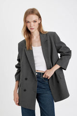 Defacto Kadın Blazer C2575Ax - Antrasit